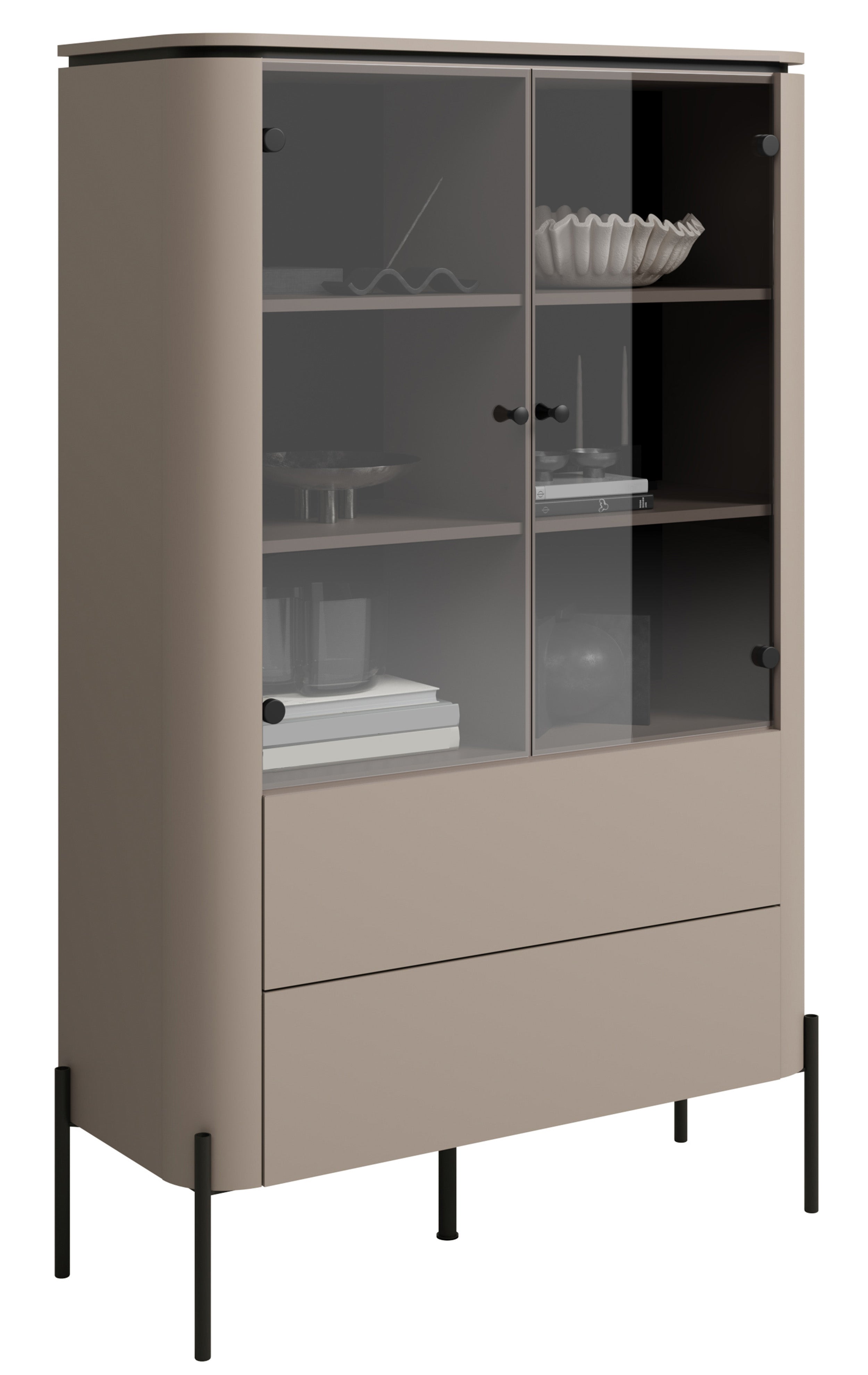 Calderis Zweitüriger Schrank mit zwei Schubladen, 98 cm, Congo