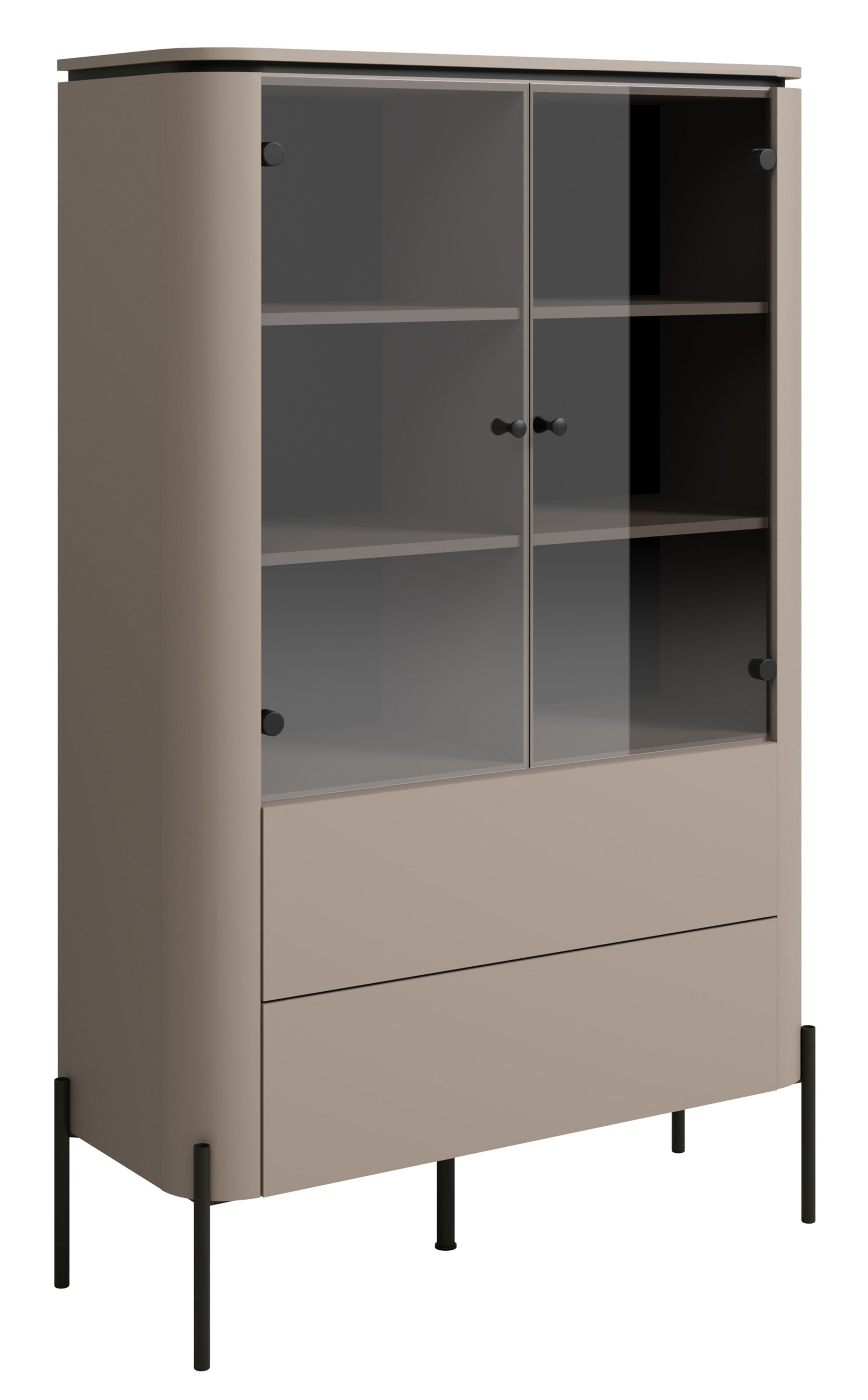 Calderis Zweitüriger Schrank mit zwei Schubladen, 98 cm, Congo