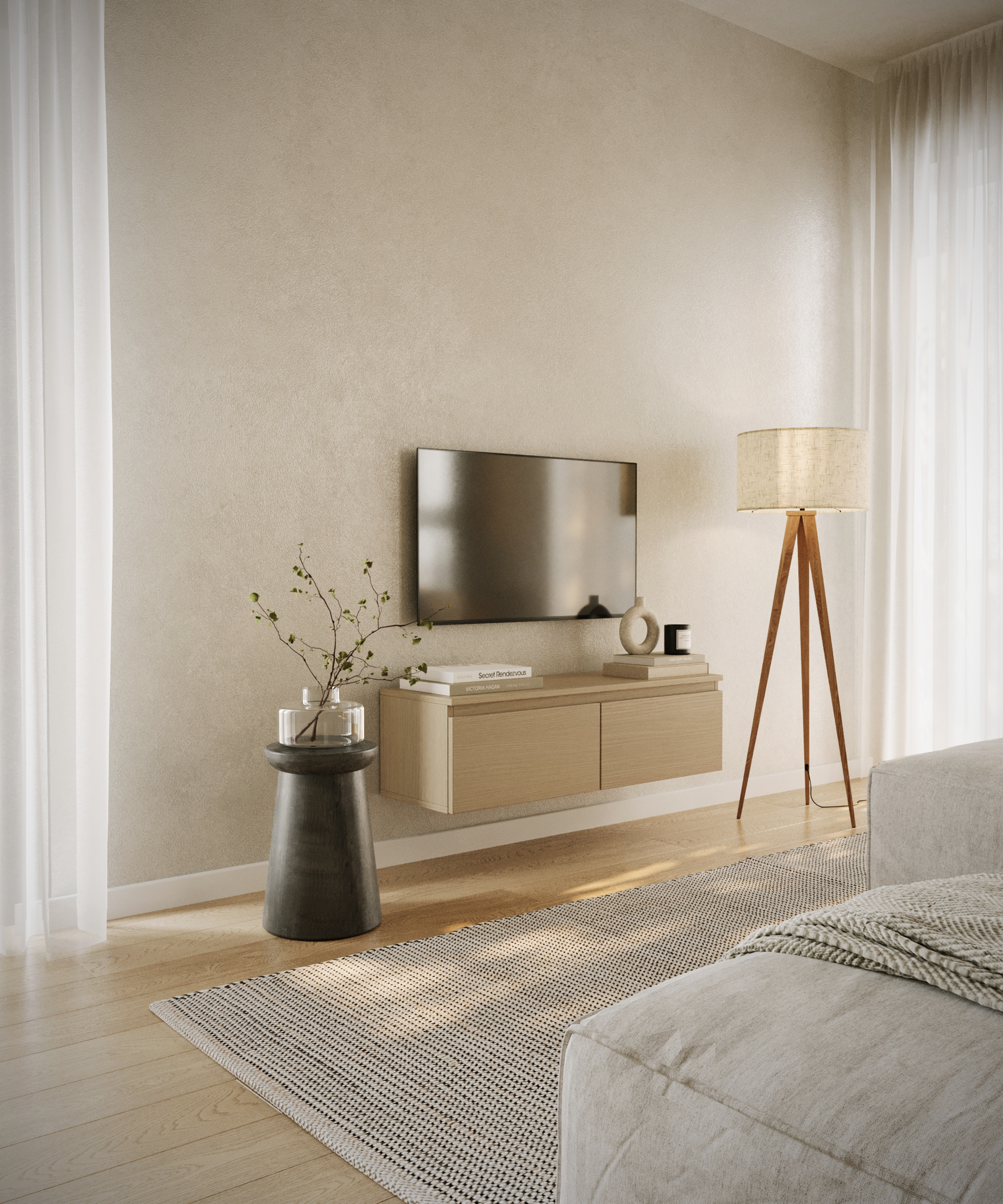 Bemmi Hängeschrank für TV 100 cm Lindberg-Eiche