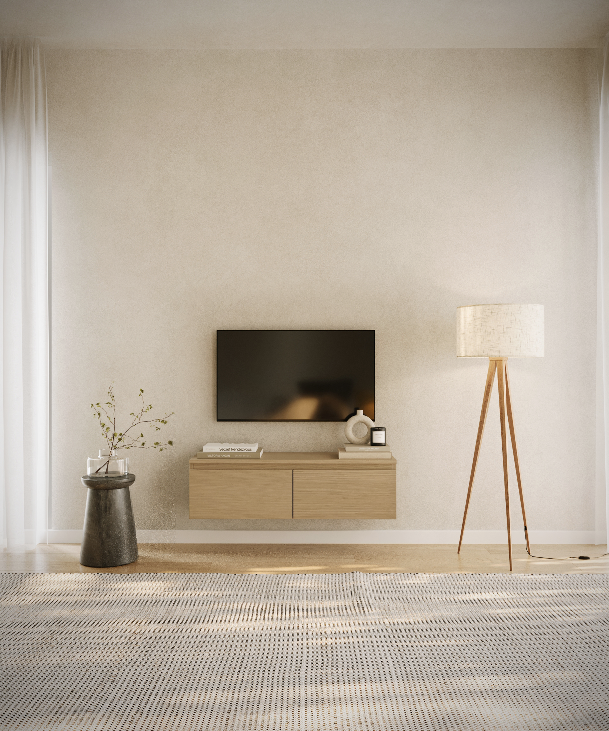 Bemmi Hängeschrank für TV 100 cm Lindberg-Eiche