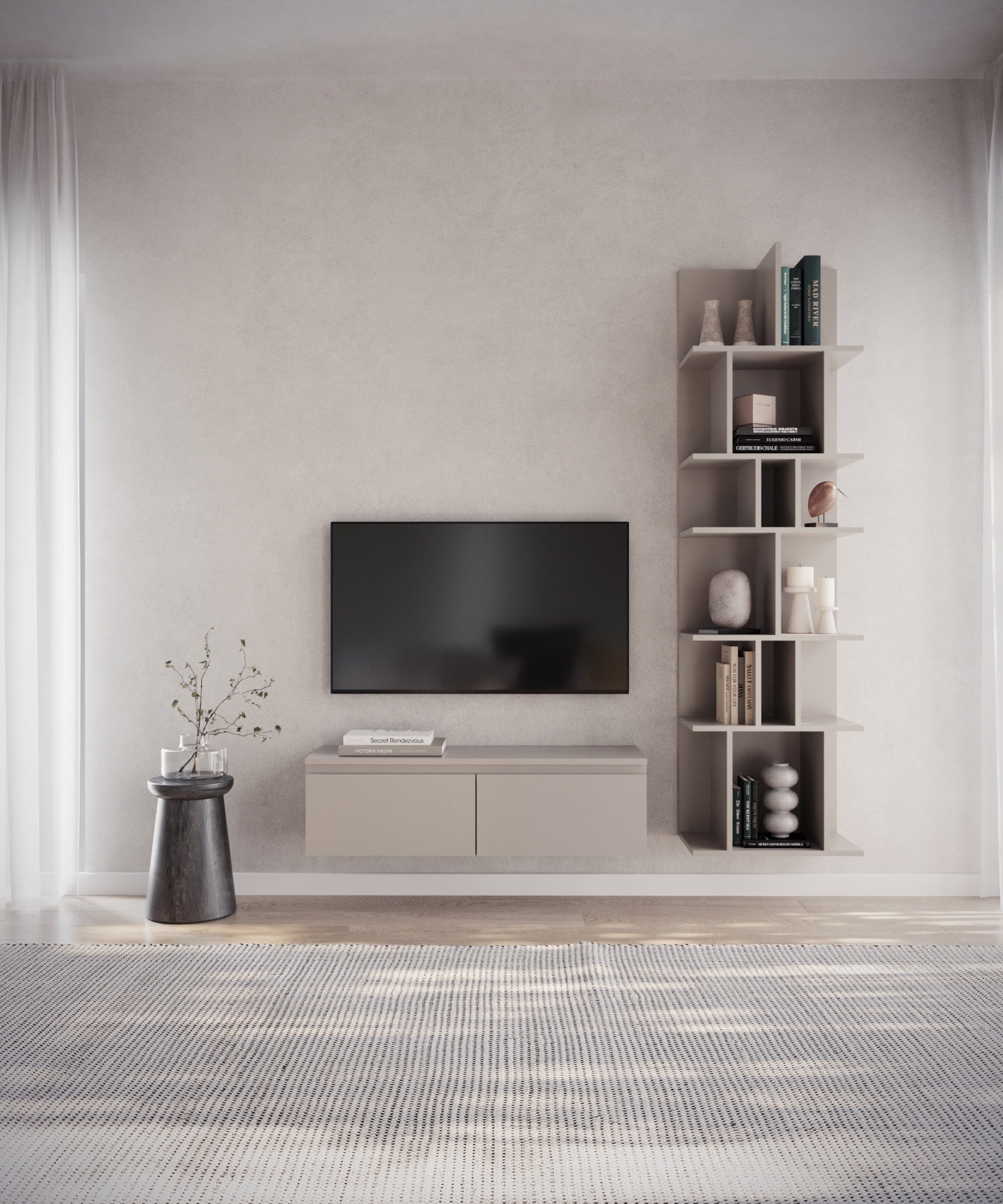Hängender TV-Schrank Bemmi 100 cm Kaschmir