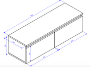 Hängender TV-Schrank Bemmi 100 cm Kaschmir
