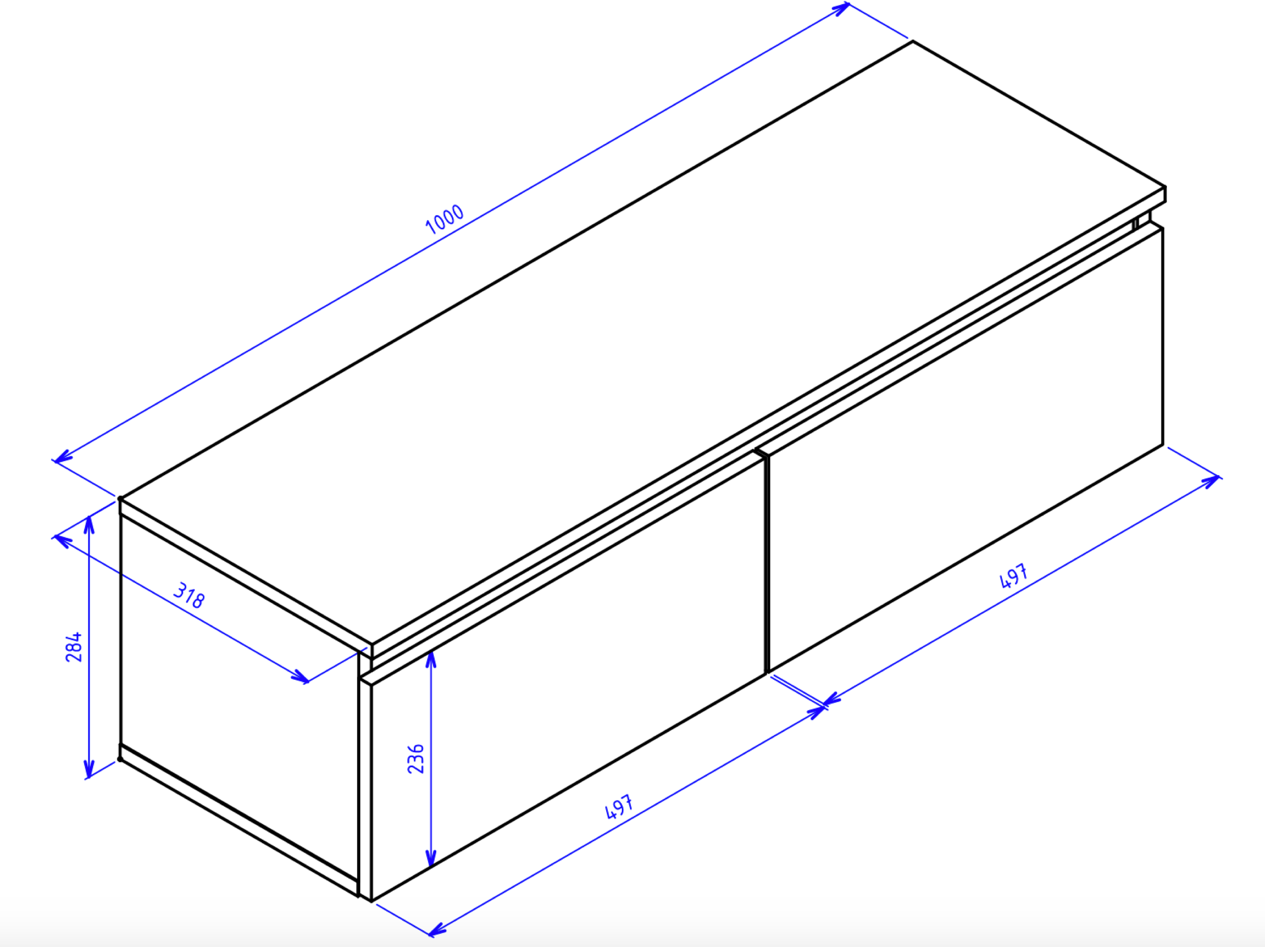 Hängender TV-Schrank Bemmi 100 cm Kaschmir