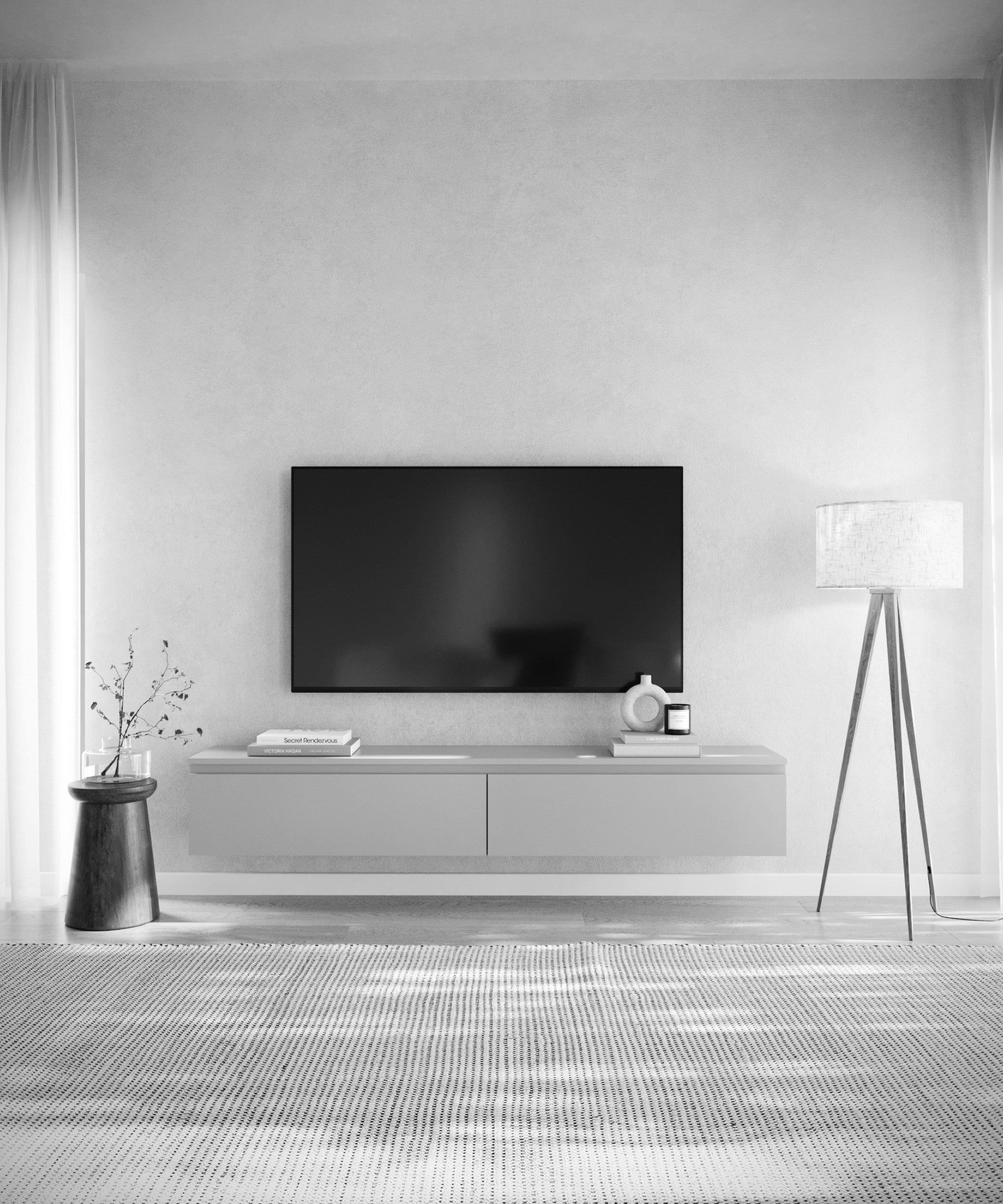 Hängender RTV-Schrank Bemmi 175 cm Kaschmir