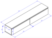Hängender RTV-Schrank Bemmi 175 cm Kaschmir