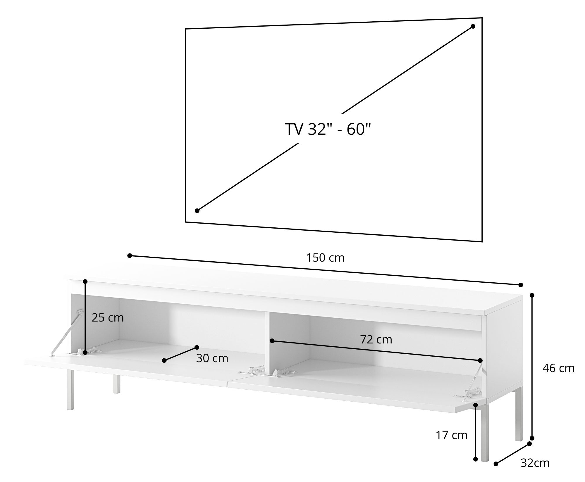 TV-Schrank Bemmi 150 cm Kaschmir