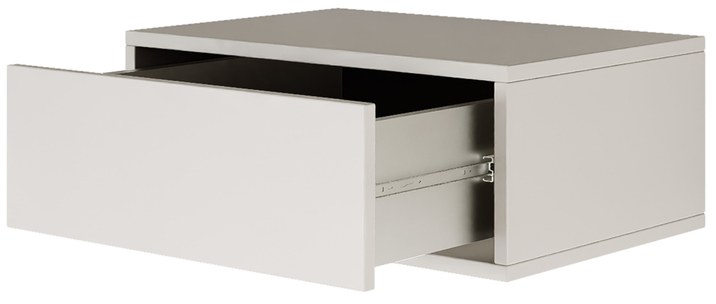 Hängender Nachttisch Framme mit Schublade, 50 cm, weiß