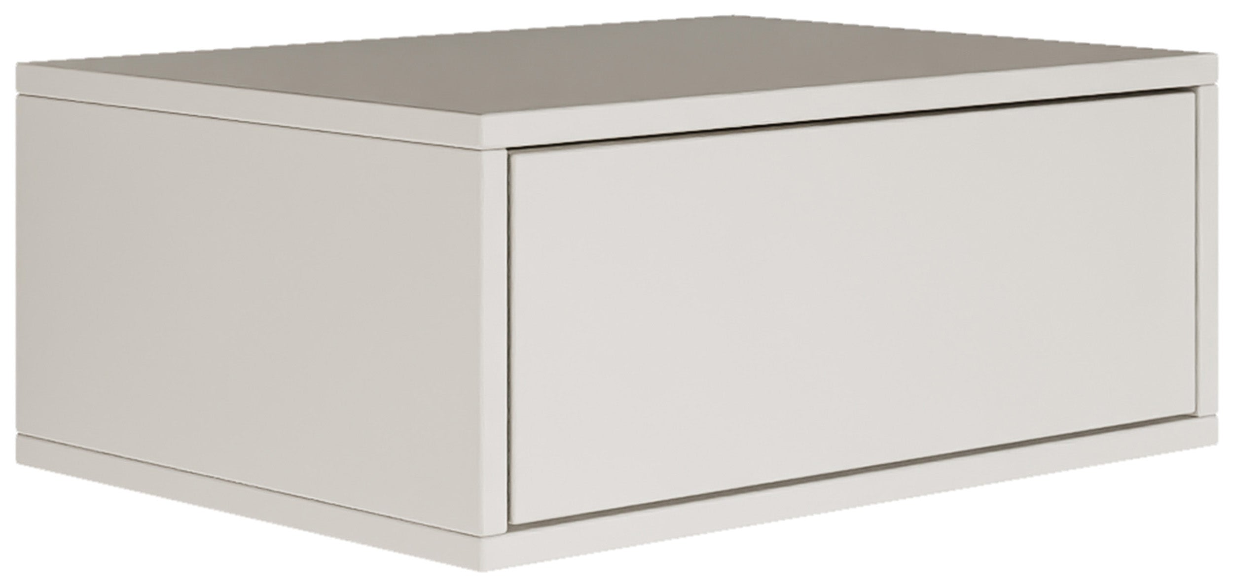 Hängender Nachttisch Framme mit Schublade, 50 cm, weiß