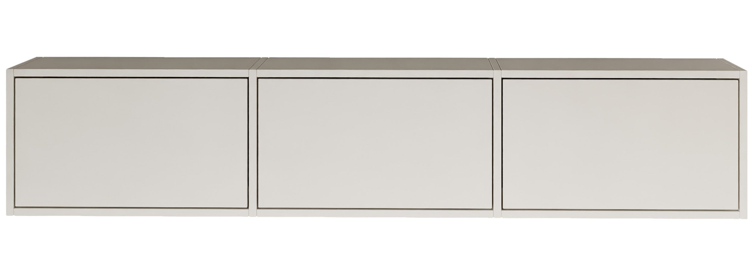 Hängender TV-Schrank Framme mit drei Klappen, 150 cm, weiß