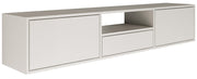 Hängender TV-Schrank Framme mit drei Klappen und Fach, 150 cm, weiß
