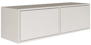 Hängender TV-Schrank Framme mit zwei Klappen, 100 cm, weiß