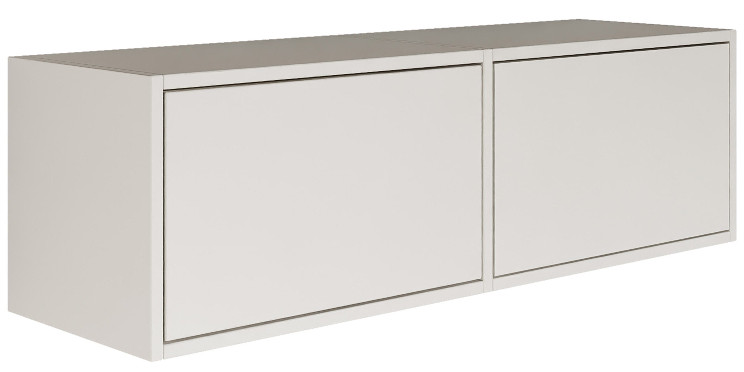 Hängender TV-Schrank Framme mit zwei Klappen, 100 cm, weiß