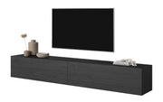 TV-Schrank Bisira 200 cm Schwarze Esche
