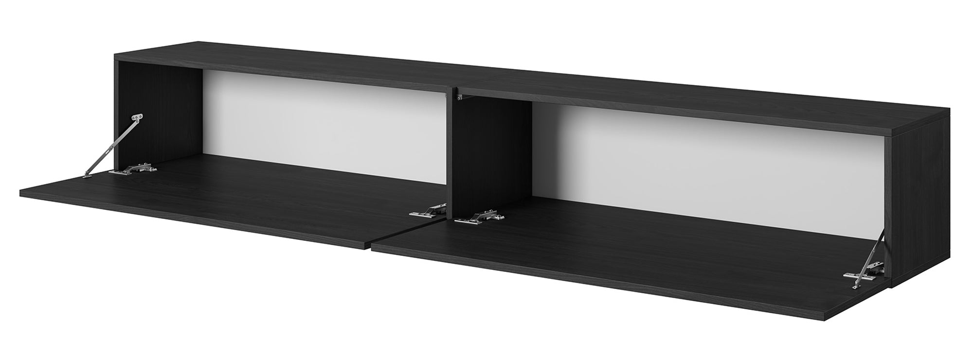 TV-Schrank Bisira 200 cm Schwarze Esche