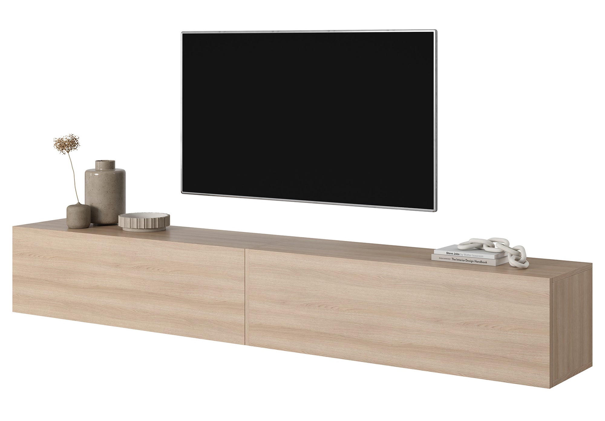 TV-Schrank Bisira 200 cm Lindberg Eiche