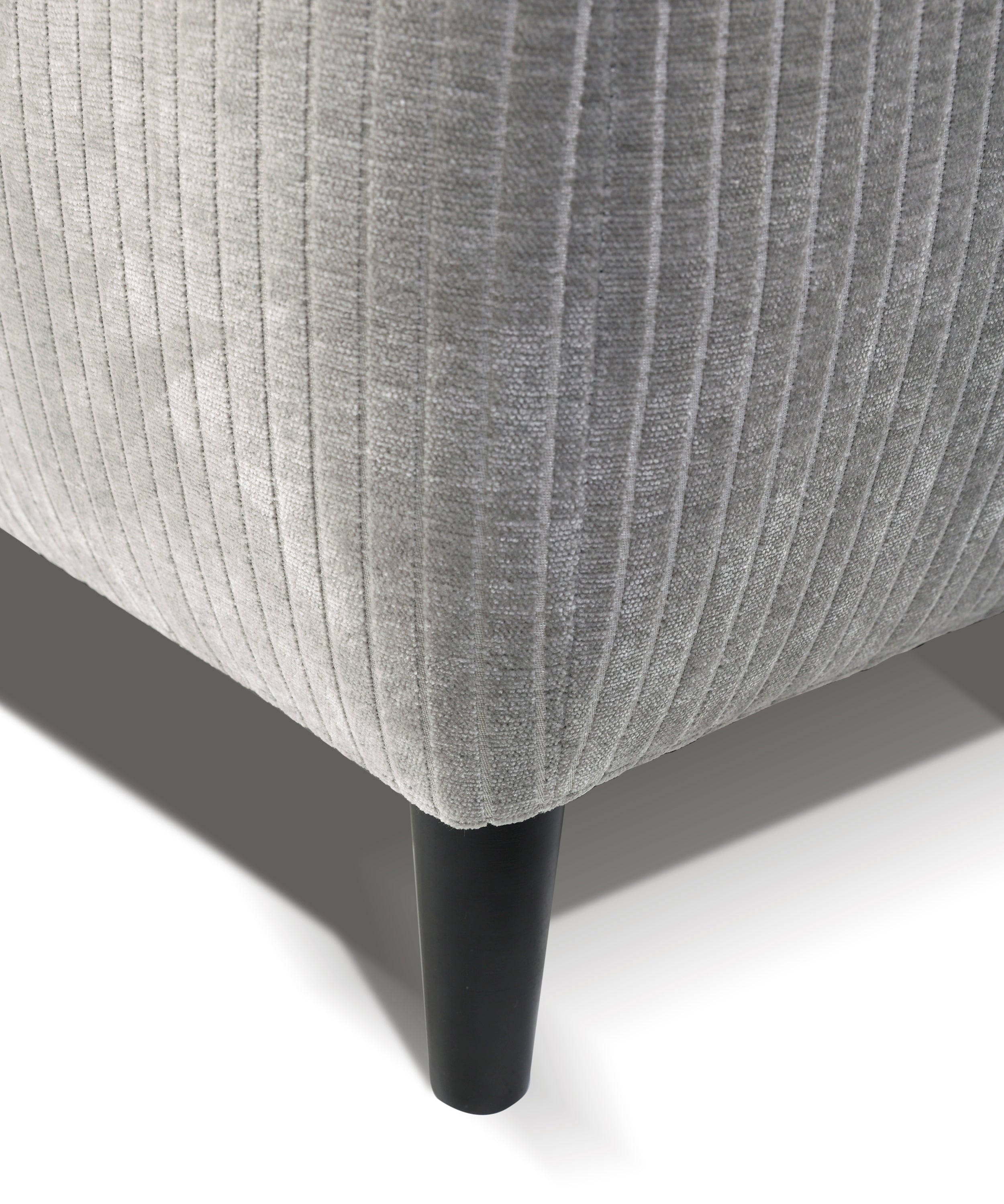Ecksofa mit Schlaffunktion Blues, L-förmig, linksseitig, mit Stauraum, grauer Cordstoff