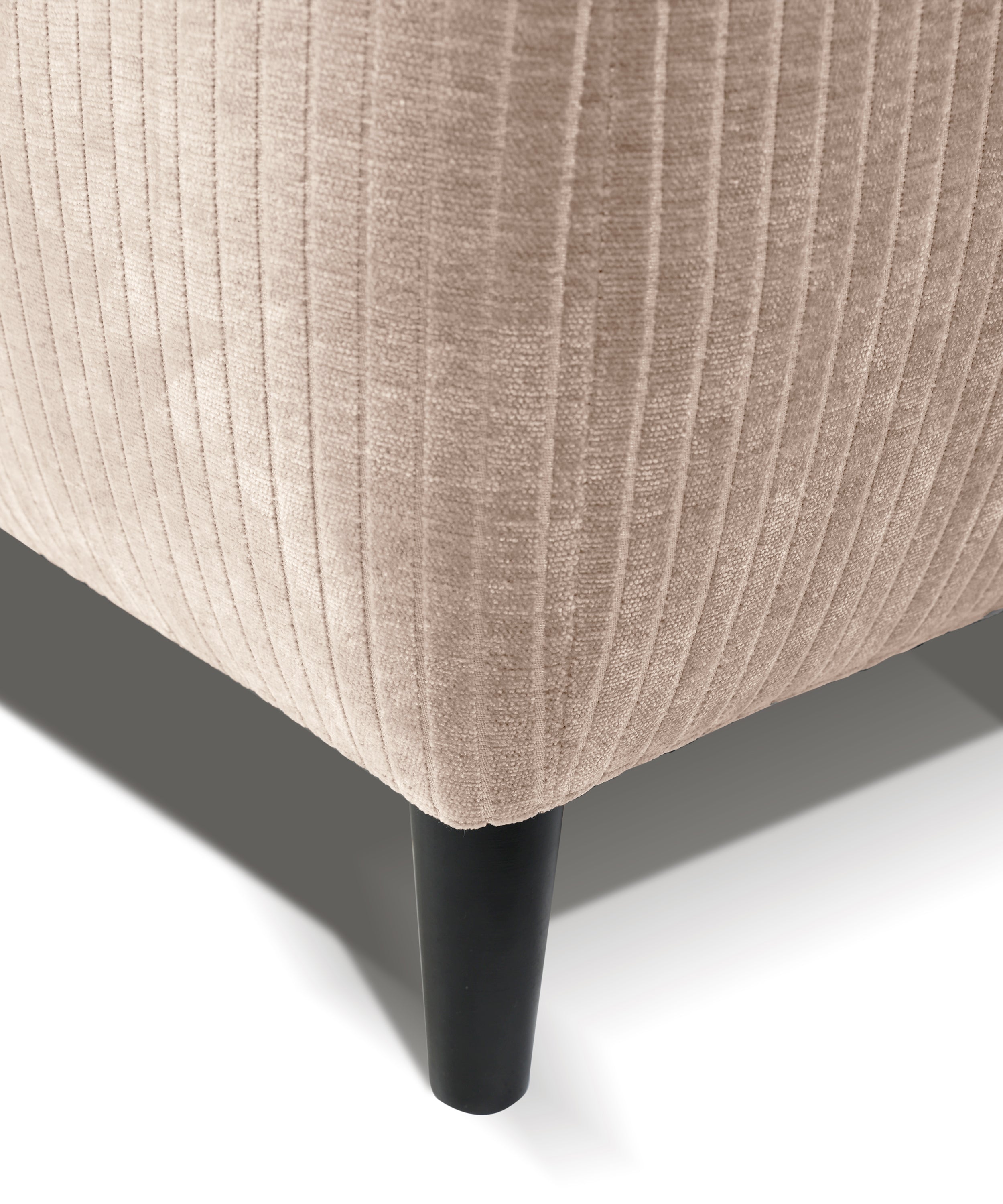 Ecksofa mit Schlaffunktion Blues, L-förmig, rechtsseitig, mit Stauraum, beige Cordstoff