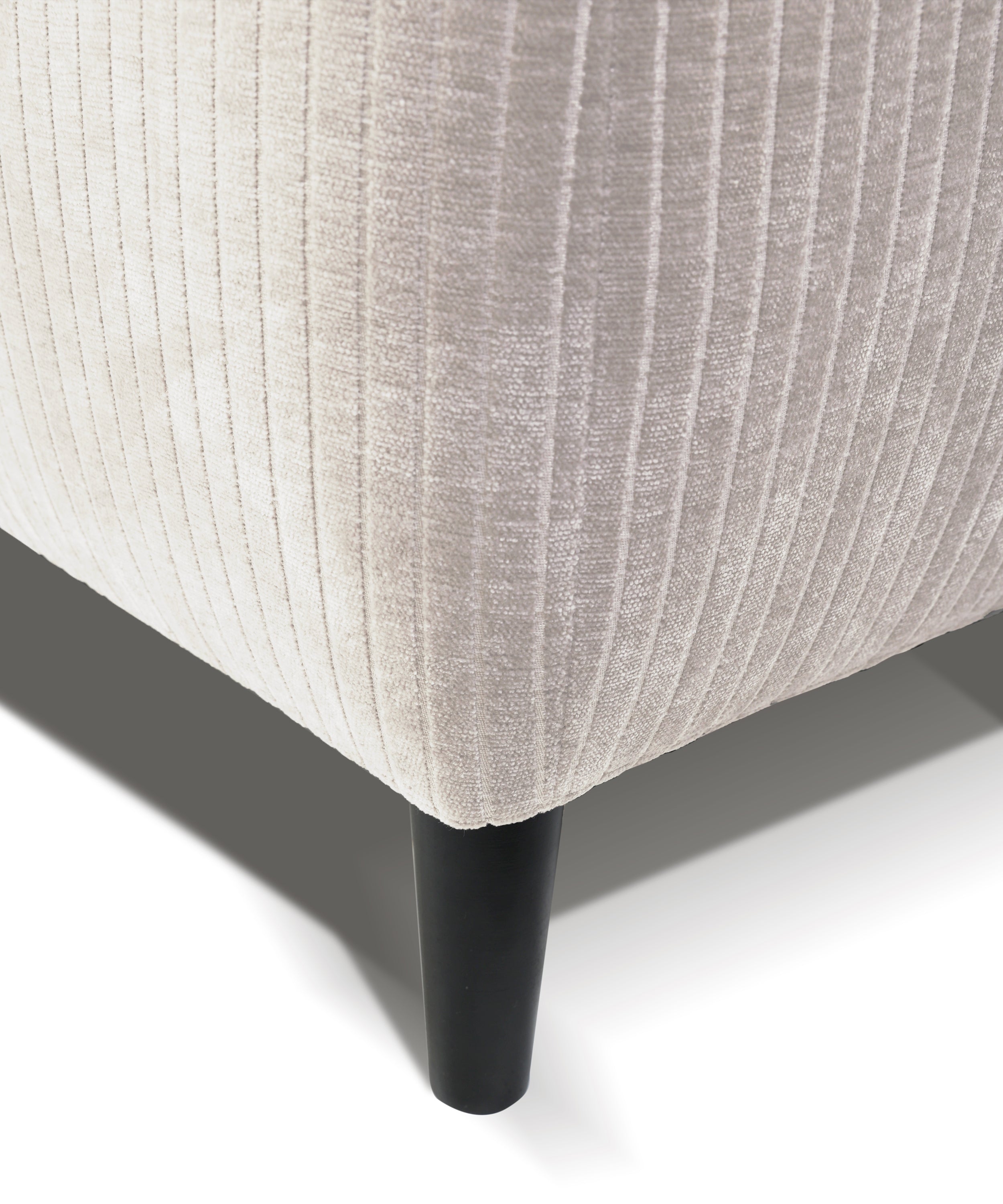 Ecksofa mit Schlafunktion Blues, L-förmig, rechtsseitig, mit Stauraum, hellbeige Cordstoff