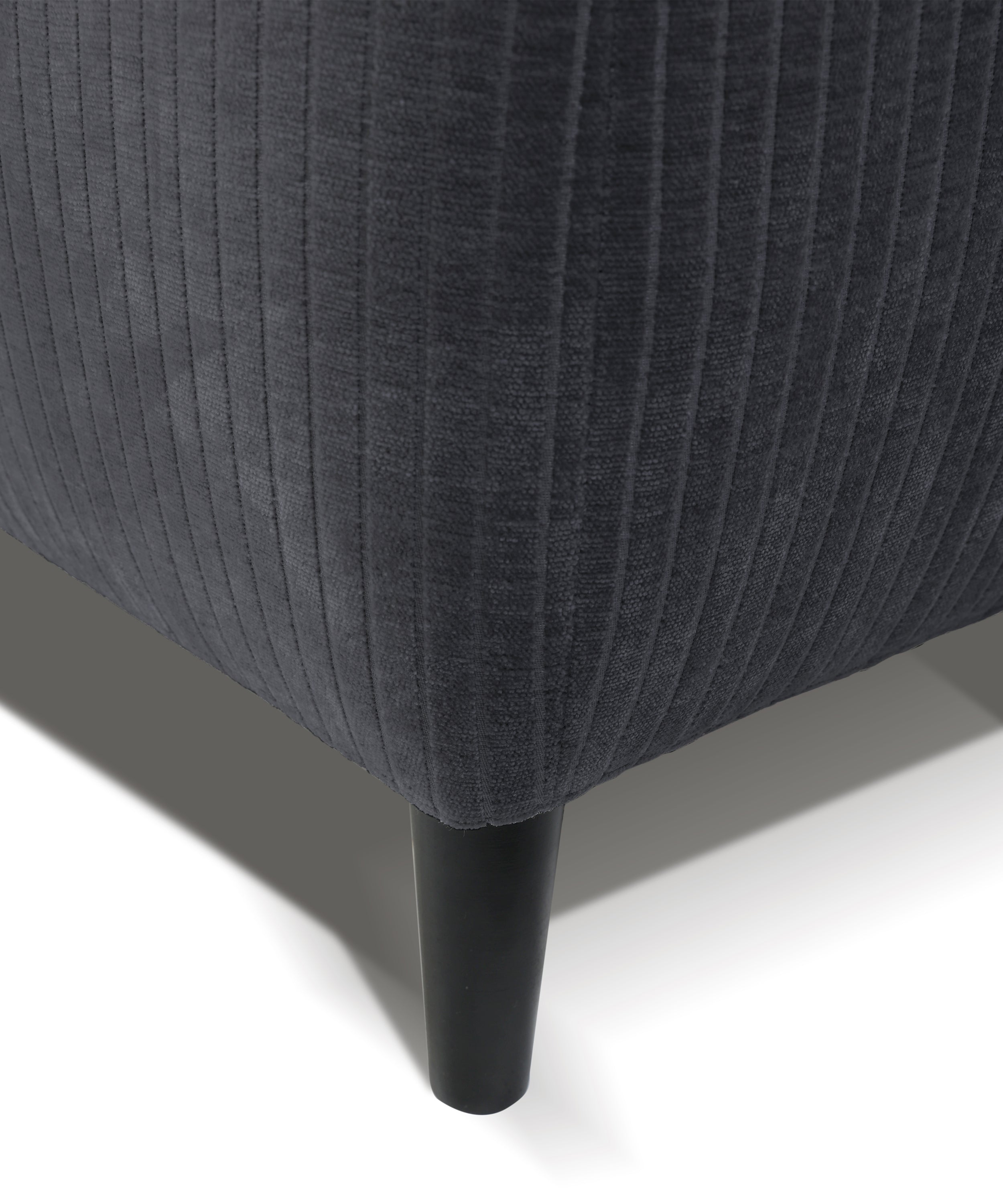 Ecksofa mit Schlaffunktion Blues, L-förmig, linksseitig, mit Stauraum, grafitfarbener Cordstoff