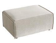 Hocker Copertino 65x90 cm hellbeige Velours wasserabweisend