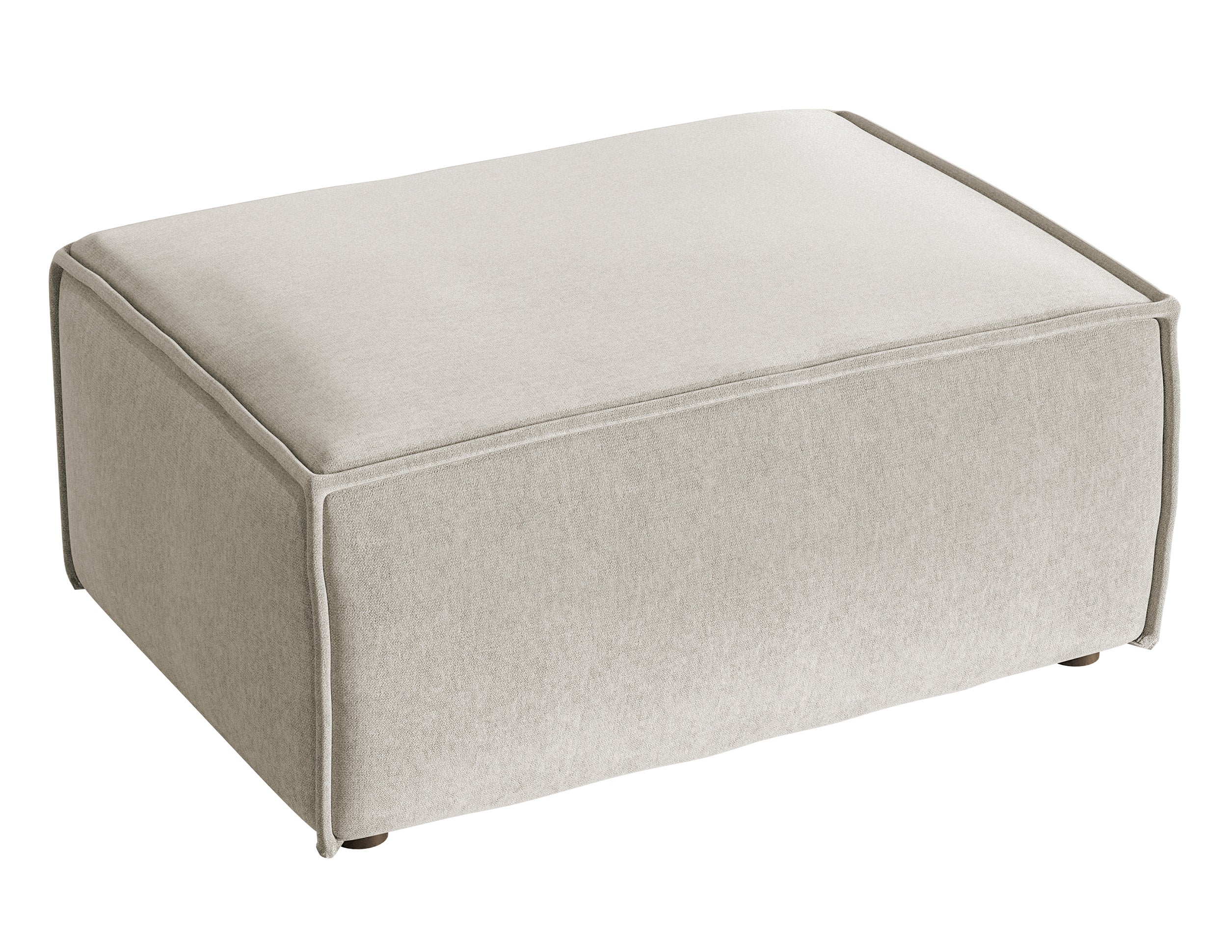 Hocker Copertino 65x90 cm hellbeige Velours wasserabweisend