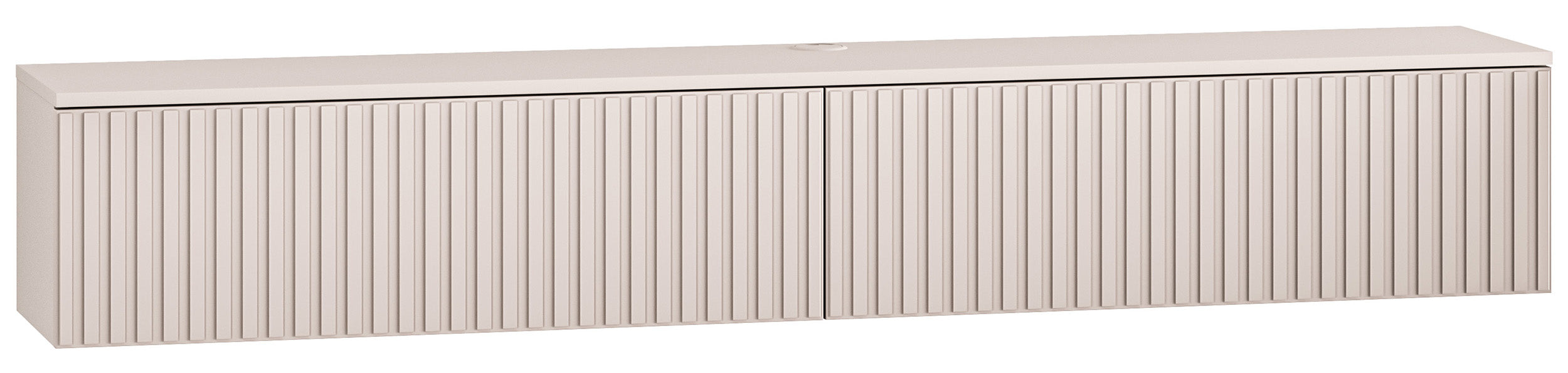 Hängender TV-Schrank Caletto mit zwei Klappen, 180 cm, Kaschmirfarben