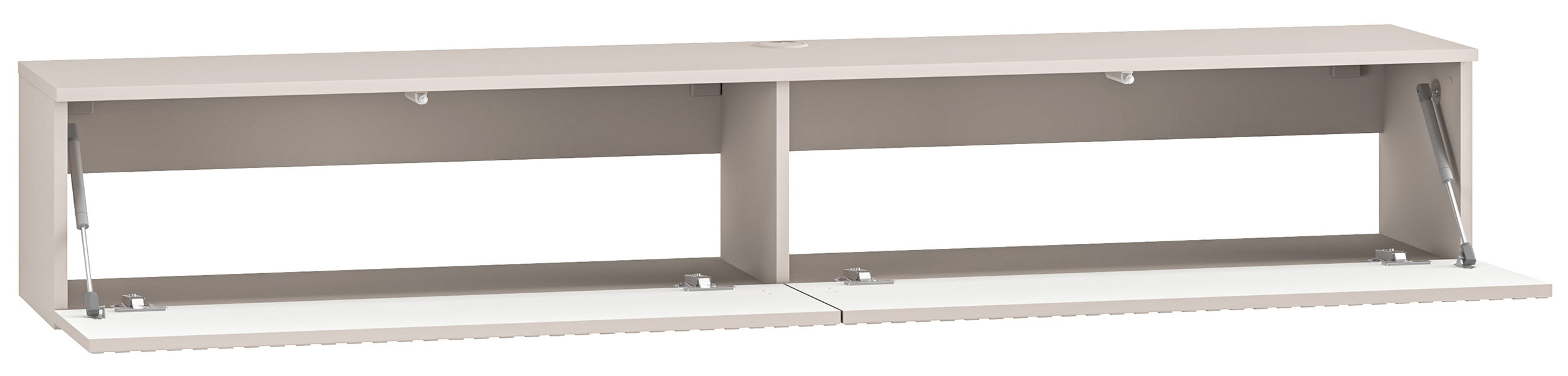 Hängender TV-Schrank Caletto mit zwei Klappen, 180 cm, Kaschmirfarben