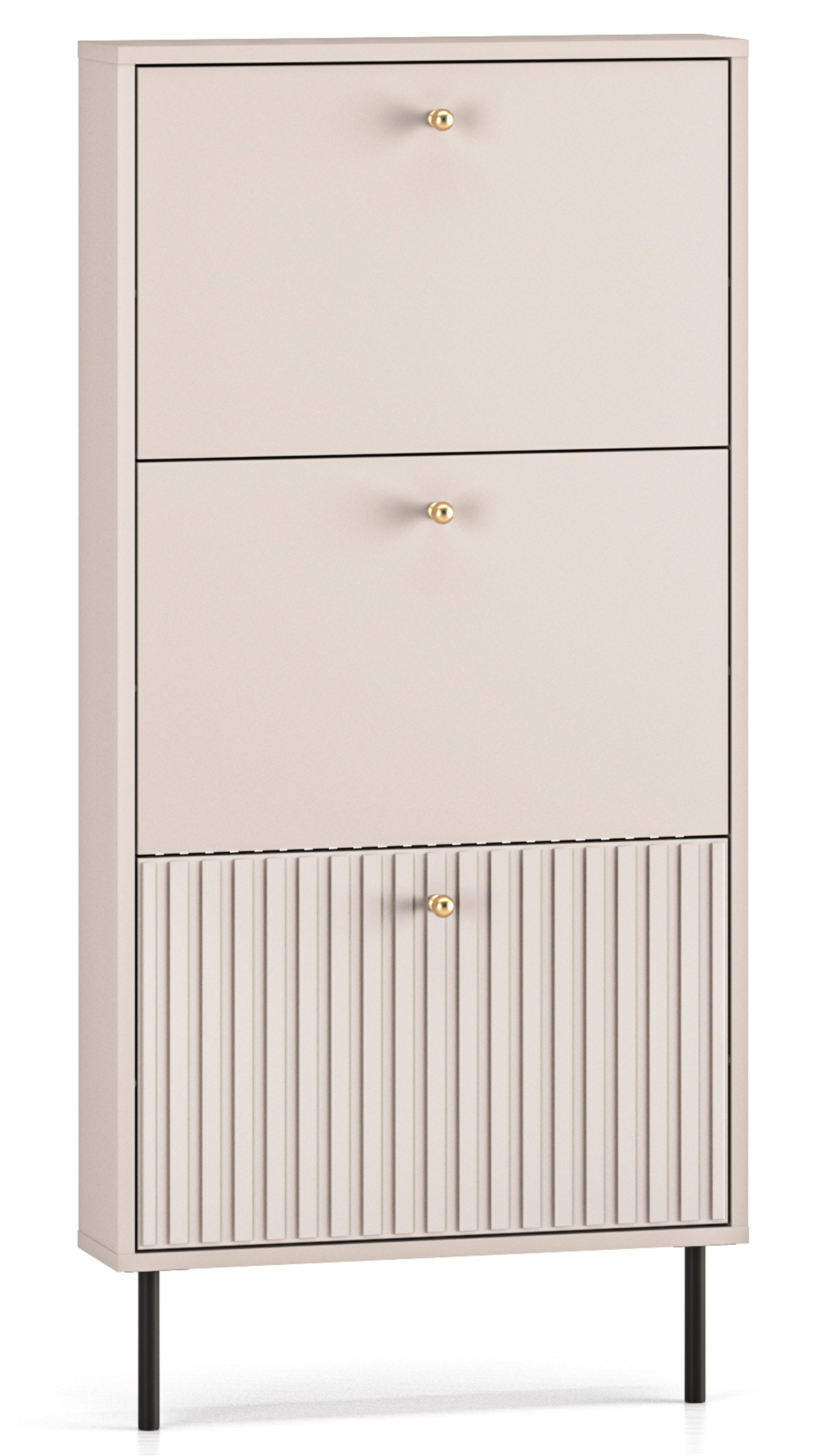 Schuhschrank Caletto mit drei Fächern, 60 cm, Kaschmirfarben