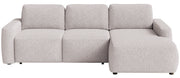 Ecksofa mit Schlaffunktion Carnos Mini, L-förmig, rechtsseitig, beige Chenille