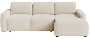 Ecksofa mit Schlaffunktion Carnos Mini, L-förmig, rechtsseitig, hellbeige Chenille