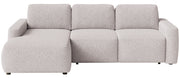 Ecksofa mit Schlaffunktion Carnos Mini, L-förmig, linksseitig, beige Chenille