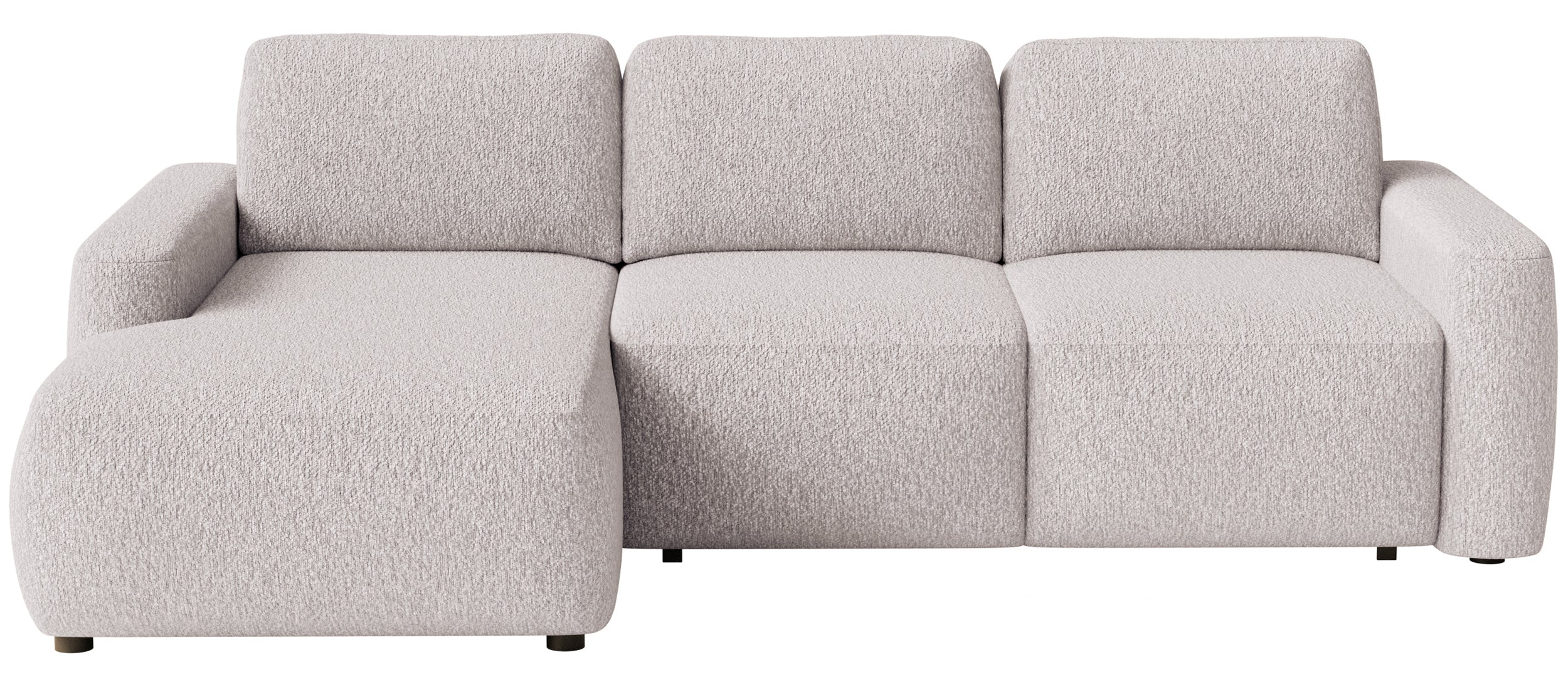Ecksofa mit Schlaffunktion Carnos Mini, L-förmig, linksseitig, beige Chenille