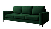 Dreisitziges Schlafsofa Mokpeo mit Stauraum, grün, Samt