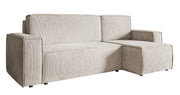 Ecksofa mit Schlaffunktion Copertino, L-förmig, mit Stauraum, universell, beige Cord