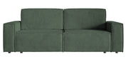 Dreisitziges ausklappbares Sofa Copertino, grün, Cordstoff