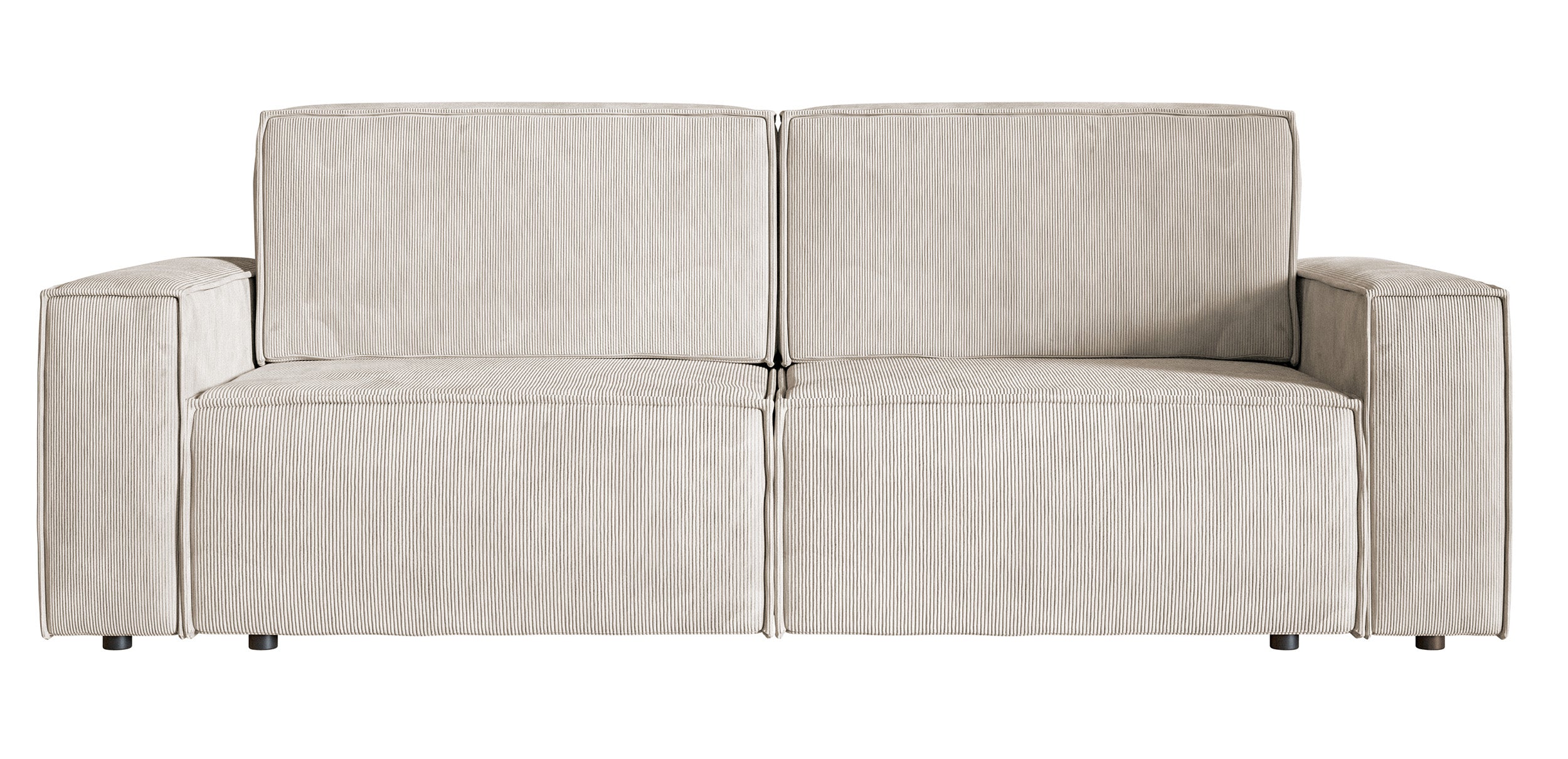 Dreisitziges ausklappbares Sofa Copertino, beige Cord
