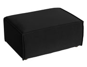 Hocker Copertino 65x90 cm schwarz, wasserabweisender Samt