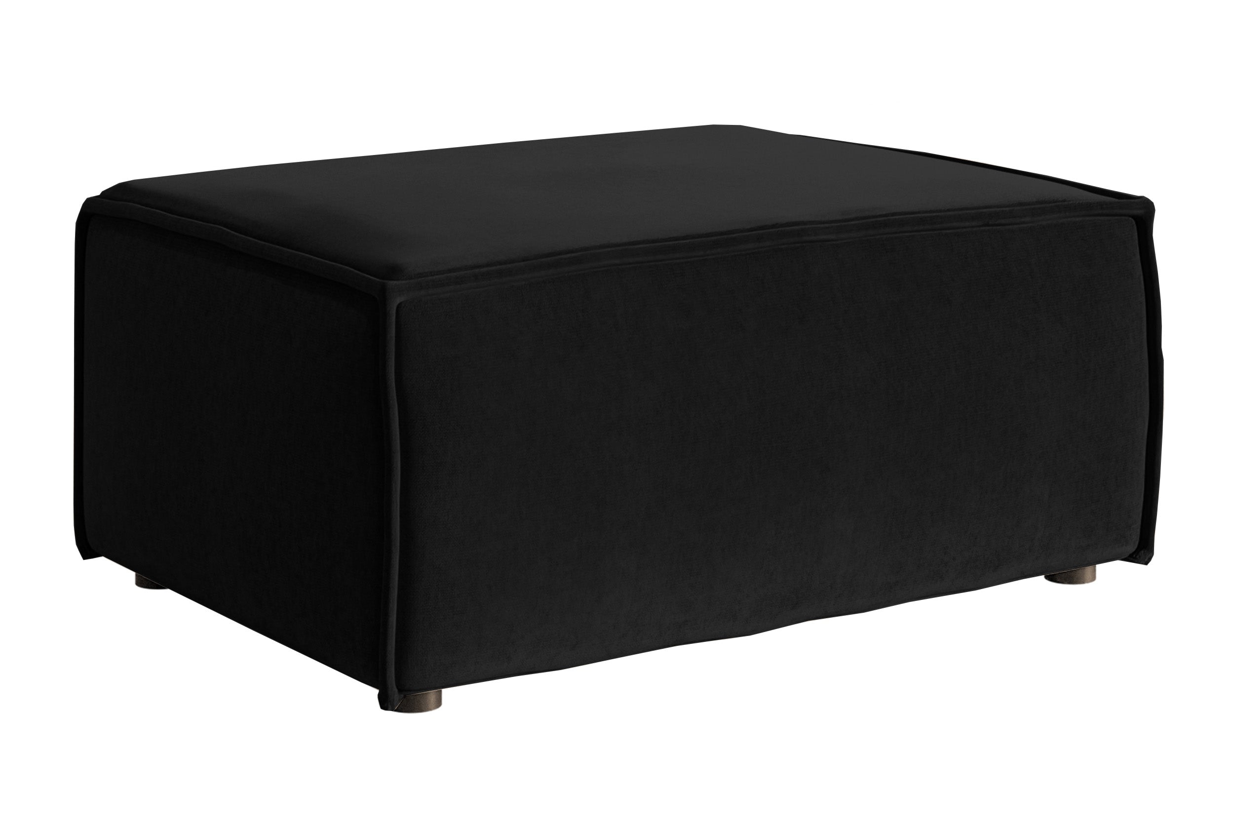 Hocker Copertino 65x90 cm schwarz, wasserabweisender Samt