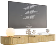 Hängender TV-Schrank Coru Slim mit drei Schubladen, 175 cm, Eiche Cremona Torro