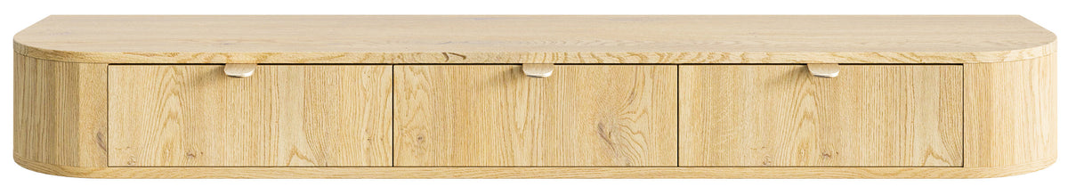 Hängender TV-Schrank Coru Slim mit drei Schubladen, 175 cm, Eiche Cremona Torro