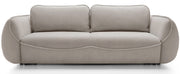 Drei-Sitzer-Schlafsofa Cutie mit Stauraum, beige, pflegeleichter Samtstoff