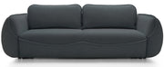 Dreisitziges Schlafsofa Cutie mit Stauraum, Graphit, Velours, pflegeleicht