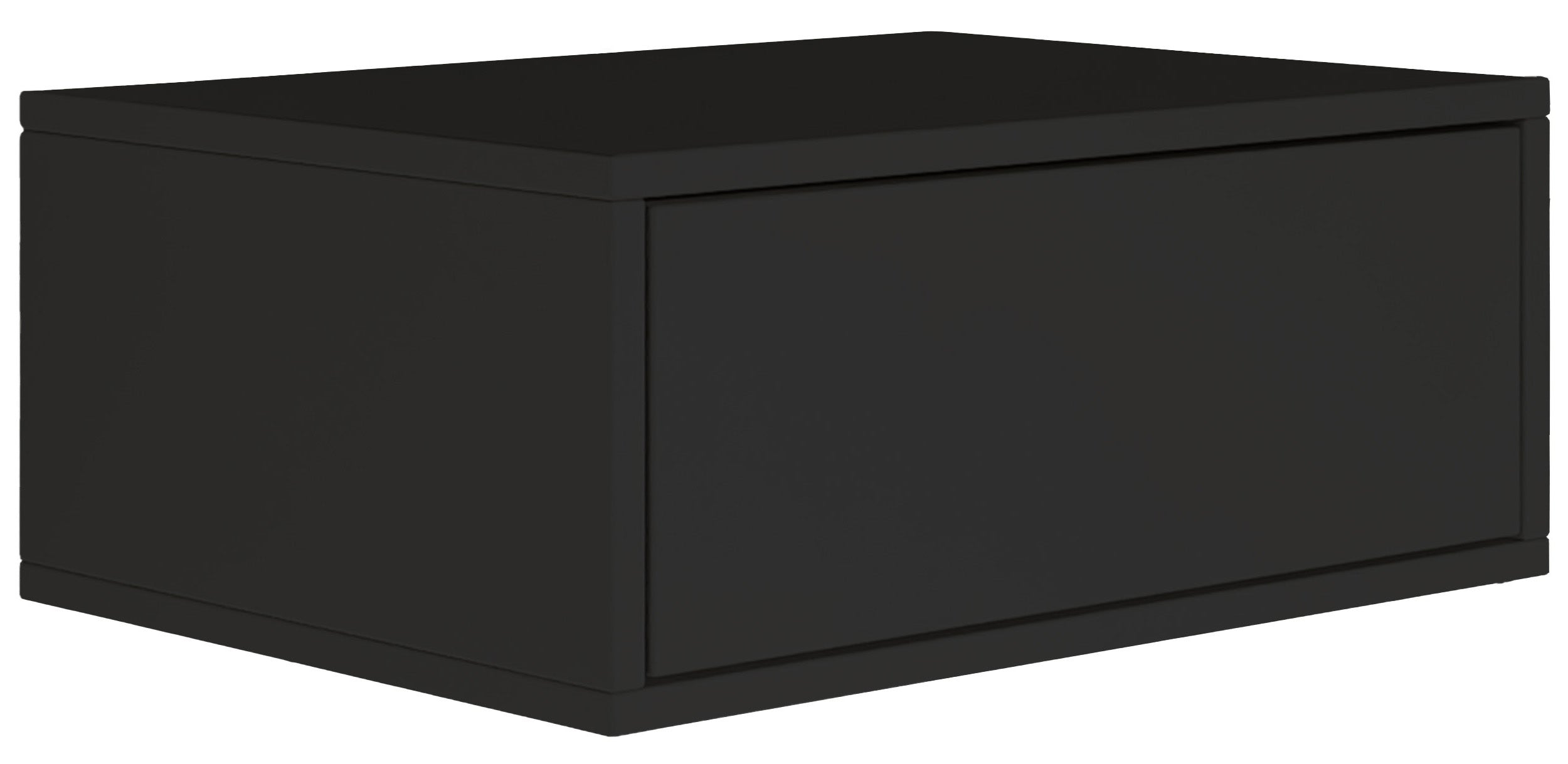 Hängender Nachttisch Framme mit Schublade 50 cm schwarz