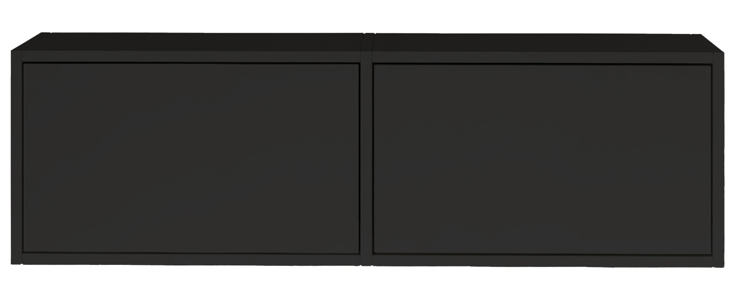 Hängender TV-Schrank Framme mit zwei Klappen, 100 cm, schwarz