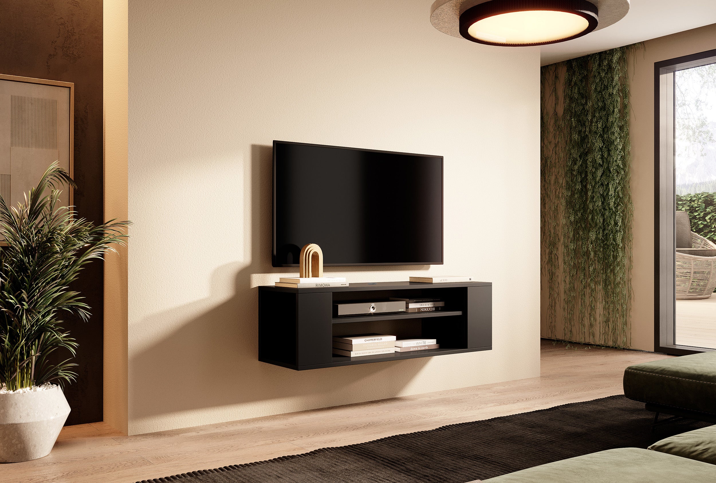 TV-Schrank Wall 100 cm Schwarz