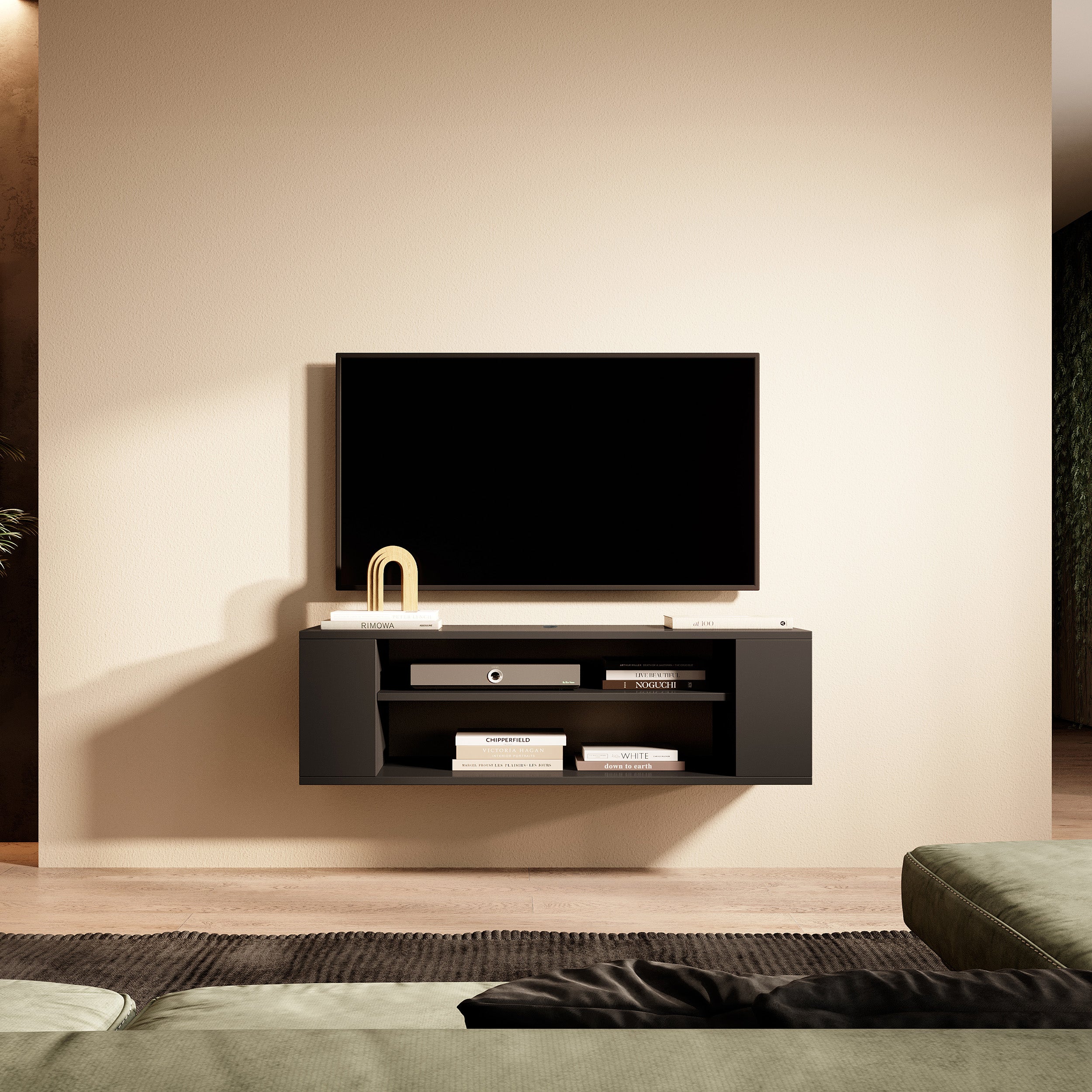 TV-Schrank Wall 100 cm Schwarz