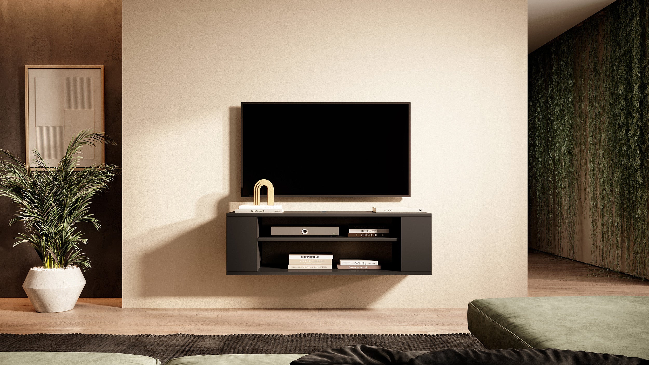 TV-Schrank Wall 100 cm Schwarz