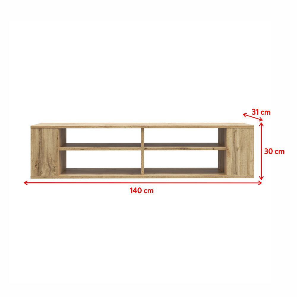 TV-Schrank Wall 140 cm Schwarz