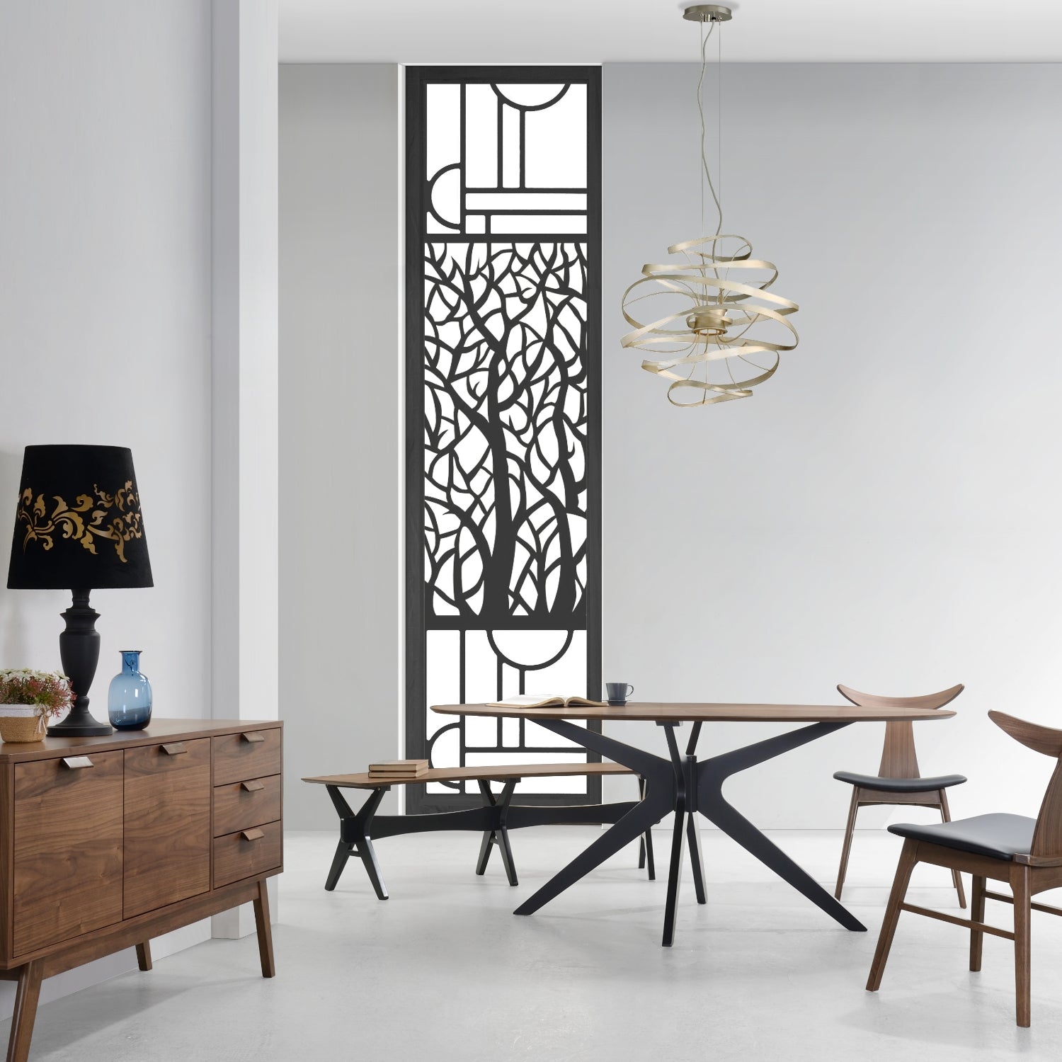 Ovaler Tisch Odilio 180x110 cm Nussbaum