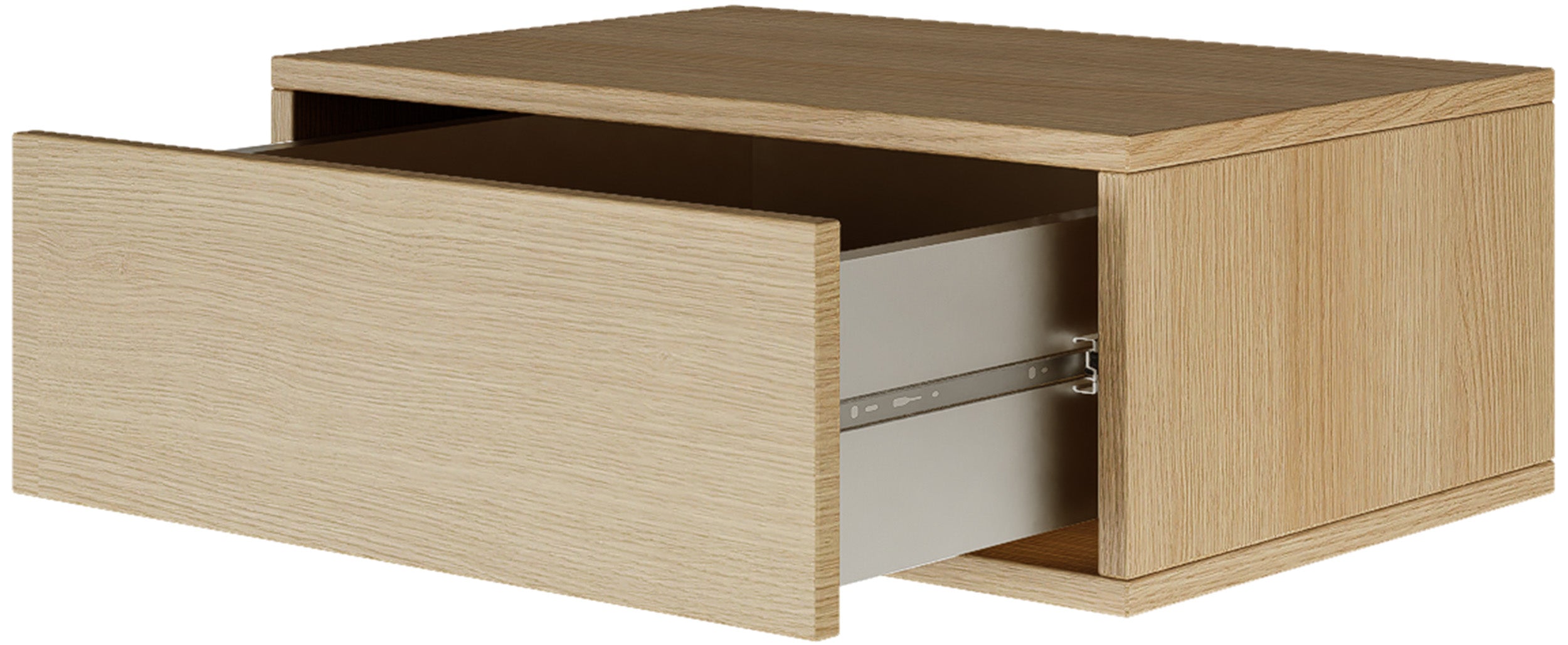 Hängender Nachttisch Framme mit Schublade 50 cm Lindberg-Eiche